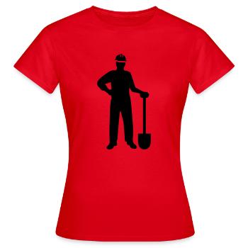 Ouvrier du bâtiment - T-shirt Femme - rouge - Devant - AI Model Female 172 dark (172cm)