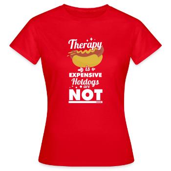 Hunger Essen Fast-Food Hot-dog - T-shirt Femme - rouge - Devant - AI Model Female 172 dark (172cm)