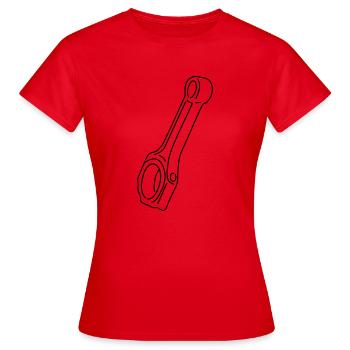 Bielle du moteur - T-shirt Femme - rouge - Devant - AI Model Female 172 dark (172cm)