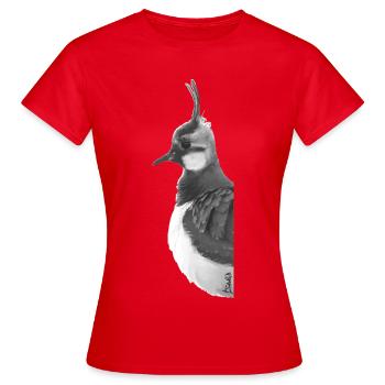 Lapwing Portrait - Women's T-Shirt - red - Front - AI Model Female 172 dark (172cm)