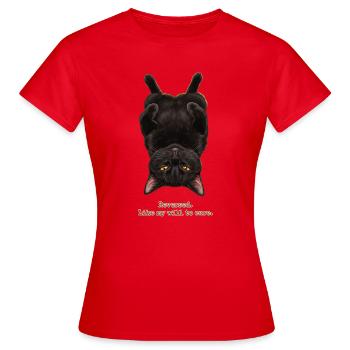 Reversed Will To Care Cat - Women's T-Shirt - red - Front - AI Model Female 172 dark (172cm)
