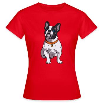 French Bulldog Lover - T-shirt Femme - rouge - Devant - AI Model Female 172 dark (172cm)