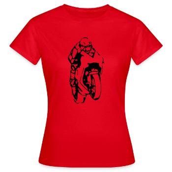 motorcycle track - Women's T-Shirt - red - Front - AI Model Female 172 dark (172cm)