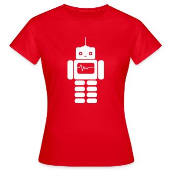 roboter - Frauen T-Shirt - Rot - Vorne - AI Model Female 172 dark (172cm)