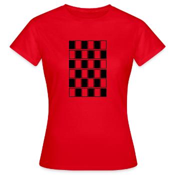 Modèle - T-shirt Femme - rouge - Devant - AI Model Female 172 dark (172cm)