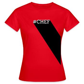#CHEF - Long Shadow - Frauen T-Shirt - Rot - Vorne - AI Model Female 172 dark (172cm)