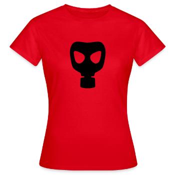 Gasmaske - Frauen T-Shirt - Rot - Vorne - AI Model Female 172 dark (172cm)