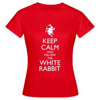 Follow The White Rabbit - Women's T-Shirt - red - Front - AI Model Female 172 dark (172cm)
