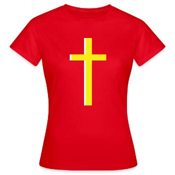 Croix - T-shirt Femme - rouge - Devant - AI Model Female 172 dark (172cm)