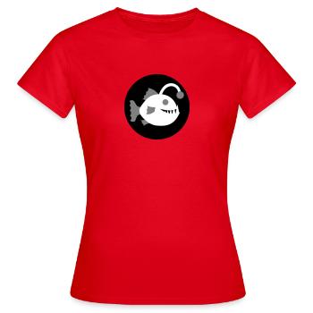 Lanterne Poisson Grenouille Poisson d’eau profonde Icône - T-shirt Femme - rouge - Devant - AI Model Female 172 dark (172cm)