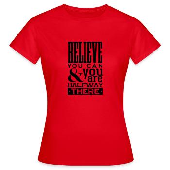 motivation - T-shirt Femme - rouge - Devant - AI Model Female 172 dark (172cm)