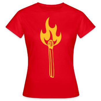 Match flame - Women's T-Shirt - red - Front - AI Model Female 172 dark (172cm)