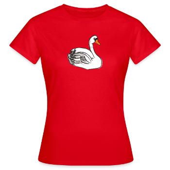 swan swan - Women's T-Shirt - red - Front - AI Model Female 172 dark (172cm)