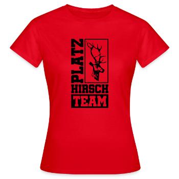 platz hirsch team - Frauen T-Shirt - Rot - Vorne - AI Model Female 172 dark (172cm)
