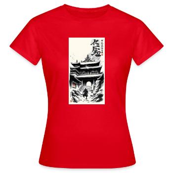 Temple - Frauen T-Shirt - Rot - Vorne - AI Model Female 172 dark (172cm)