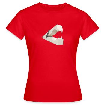 Pince à linge rapide - T-shirt Femme - rouge - Devant - AI Model Female 172 dark (172cm)