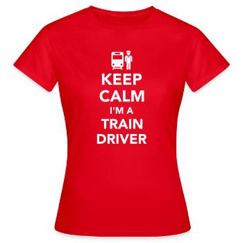 Train driver - Women's T-Shirt - red - Front - AI Model Female 172 dark (172cm)