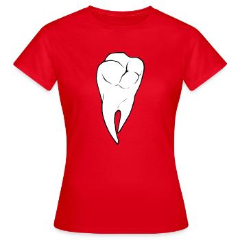 dent - T-shirt Femme - rouge - Devant - AI Model Female 172 dark (172cm)