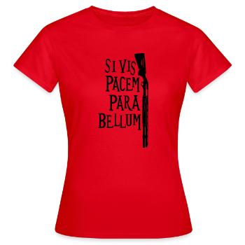 SiVisPacemParaBellum Shotgun - Women's T-Shirt - red - Front - AI Model Female 172 dark (172cm)