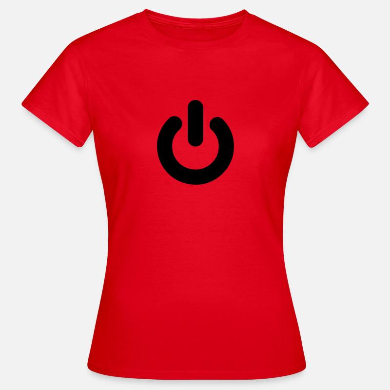 on, off, switch, PC, computer, SWITCH, on, out, - Women's T-Shirt - red