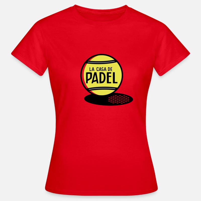 Maison de padel. Version couleur - T-shirt Femme - rouge