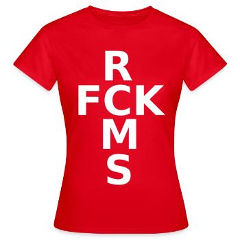 Contre les nazis - T-shirt Femme - rouge - Devant - AI Model Female 172 dark (172cm)