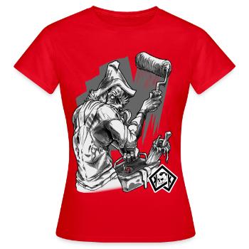 Peintres, peintres, pinceaux, artistes, artisans - T-shirt Femme - rouge - Devant - AI Model Female 172 dark (172cm)