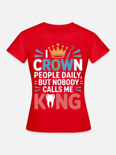 Design der Zahnwachsskulptur - Frauen T-Shirt - Rot