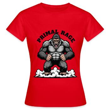 Primal Rage Gorilla Muscular Strength - Women's T-Shirt - red - Front - AI Model Female 172 dark (172cm)