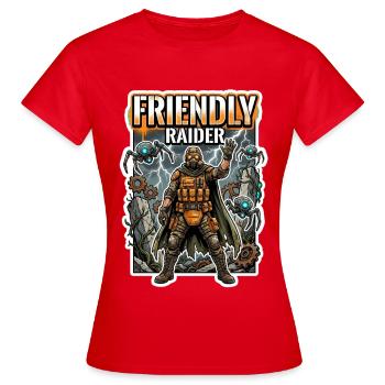 Friendly Raider - T-shirt Femme - rouge - Devant - AI Model Female 172 dark (172cm)
