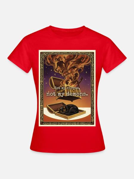 Nicht meine Dämonenkatze - Frauen T-Shirt - Rot