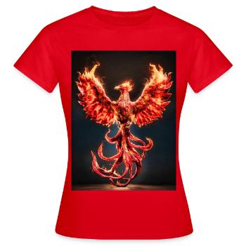 Phoenix Firecrest Burst - Women's T-Shirt - red - Front - AI Model Female 172 dark (172cm)