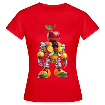 Fruchtbetriebener Arena-Roboter - Frauen T-Shirt - Rot - Vorne - AI Model Female 172 dark (172cm)
