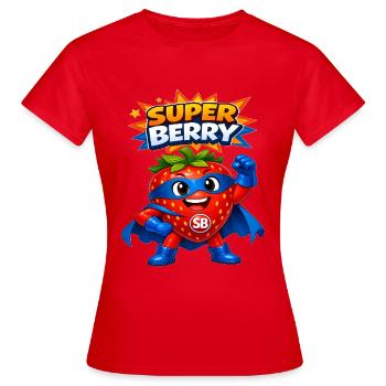 Super Berry Hero Berry - Women's T-Shirt - red - Front - AI Model Female 172 dark (172cm)