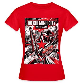 Ho Chi Minh City Vietnam - Frauen T-Shirt - Rot - Vorne - AI Model Female 172 dark (172cm)