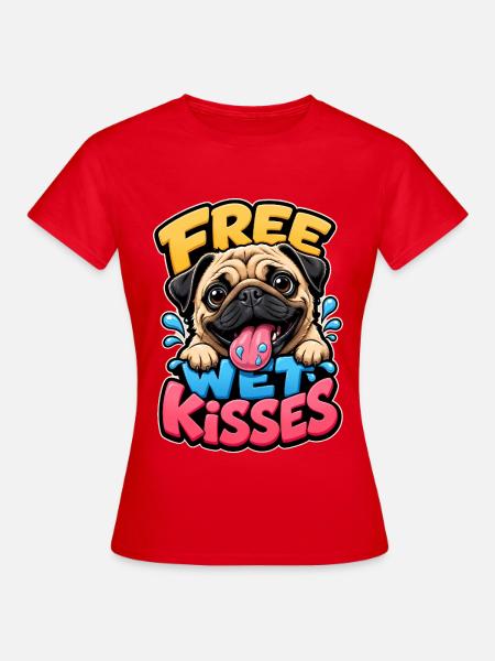 Mops - Frauen T-Shirt - Rot