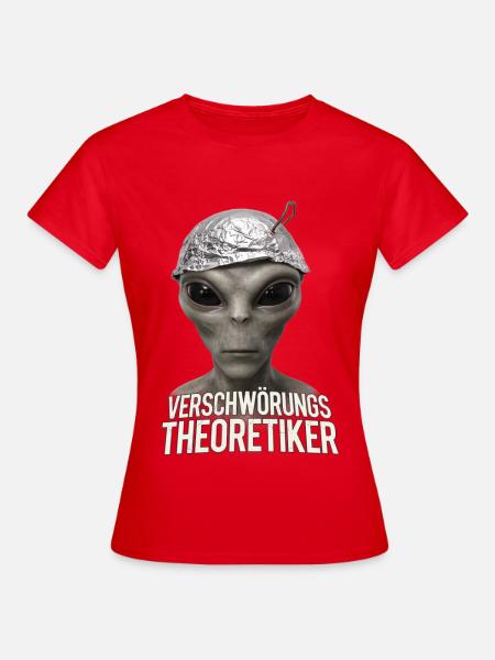 Alien Verschwörungs-Theoretiker - Frauen T-Shirt - Rot