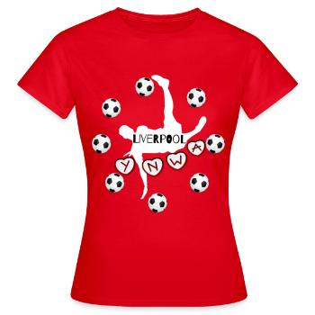 Liverpool Liverpool Liverpool - T-shirt Femme - rouge - Devant - AI Model Female 172 dark (172cm)
