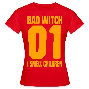 spooky vibes witch club halloween spruch kürbis - Frauen T-Shirt - Rot - Vorne - AI Model Female 172 dark (172cm)
