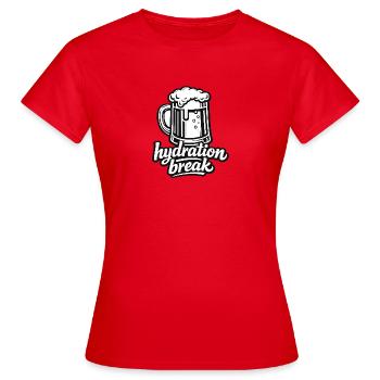Trinkpause Bier - Frauen T-Shirt - Rot - Vorne - AI Model Female 172 dark (172cm)
