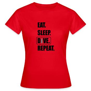 dive - Frauen T-Shirt - Rot - Vorne - AI Model Female 172 dark (172cm)