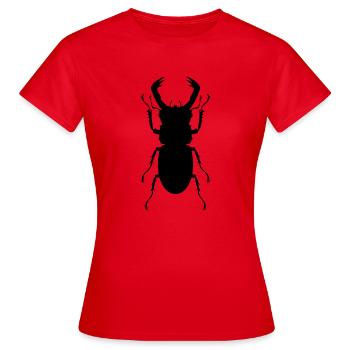 Hirschkäfer Drachen - Frauen T-Shirt - Rot - Vorne - AI Model Female 172 dark (172cm)