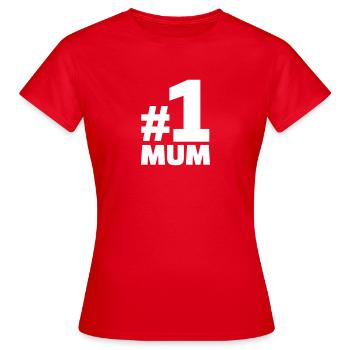 No. 1 Mum - Women's T-Shirt - red - Front - AI Model Female 172 dark (172cm)