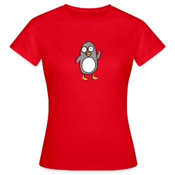 manchot - T-shirt Femme - rouge - Devant - AI Model Female 172 dark (172cm)