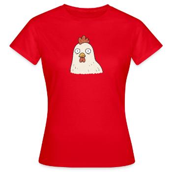 TINY ACTIVISTS | Chicken - Women's T-Shirt - red - Front - AI Model Female 172 dark (172cm)