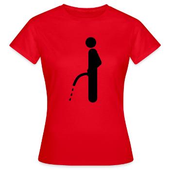 wc pimmel pisser - T-shirt Femme - rouge - Devant - AI Model Female 172 dark (172cm)