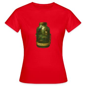 Regenwald im Glas – Amazonas - Frauen T-Shirt - Rot - Vorne - AI Model Female 172 dark (172cm)