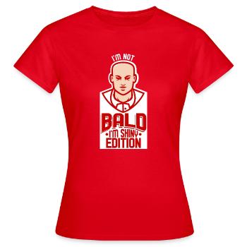 Not Bald Shiny Edition Bald Head - Women's T-Shirt - red - Front - AI Model Female 172 dark (172cm)