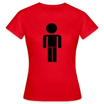 Man - Women's T-Shirt - red - Front - AI Model Female 172 dark (172cm)