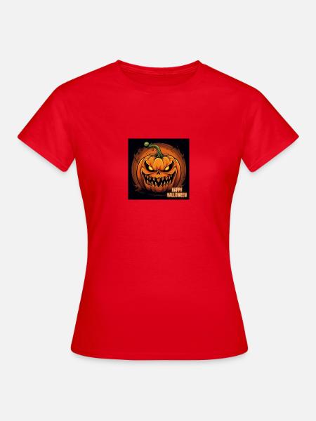 Happy Halloween Pumpkin - Frauen T-Shirt - Rot